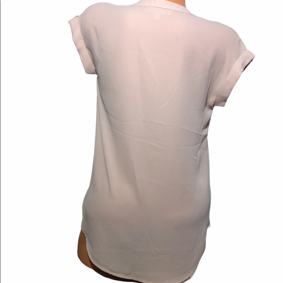 Philosophy Womens Blush Nude Pink Cuffed Sleeve Blouse Size XS - Picture 3 of 9